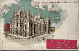 1906-Esposizione Internazionale Di Milano Cartolina Pubblicitaria Ferrarelle Acq - Publicité