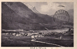 1929-Malè , Trento, Panorama Della Cittadina, Viaggiata - Trento