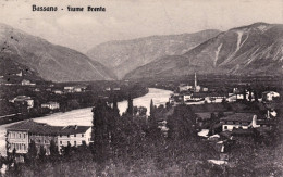 1914-Bassano, Vicenza, Scorcio Del Fiume Brenta, Viaggiata - Vicenza