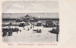 1905ca.-Rimini, Stabilimento Bagni Ed Ingresso Alla Rotonda, Animata Non Viaggia - Rimini