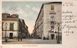 1902-Catania, Corso Vittorio Emanuele, Viaggiata - Catania