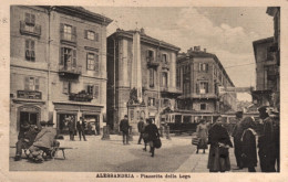 1915-Alessandria, Piazzetta Della Lega, Animata E Viaggiata - Alessandria