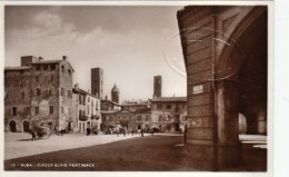 1920-ca.-Alba Cuneo, Cartolina Fotografica Piazza Elvio Pertinace Con Impresso S - Cuneo