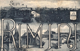 1929-Rimini Forli', Saluti Da Rimini, Varie Vedute, Viaggiata - Rimini