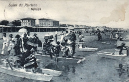 1925-Riccione Forli', Saluti Da Riccione, Bagnanti In Costume D'epoca In Spiaggi - Forli