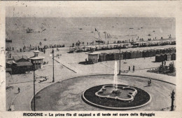 1934-Riccione Forli', Le Prime File Di Capanni E Di Tende Nel Cuore Della Spiagg - Forlì