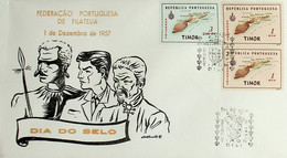 1957 Timor Português Dia Do Selo / Portuguese Timor Stamp Day - Journée Du Timbre