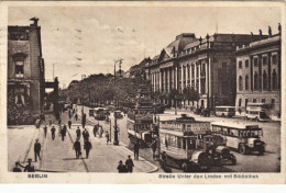 1929-Berlin, Strasse Unter Den Linden Mit Bibliothek, Viaggiata - Sonstige & Ohne Zuordnung