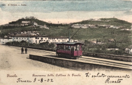 1902-Fiesole Firenze, Filobus E Panorama Della Collina, Viaggiata - Firenze