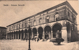 1920-ca.-Imola Bologna, Palazzo Sarsanti, Carro Carico Di Legna, Animata - Imola
