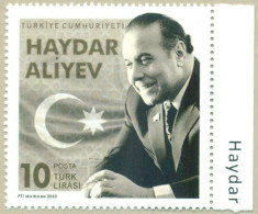 TURKEY 2023 MNH HAYDAR ALIYEV PRESIDENT AZERBAIJAN DIPLOMACY FLAG - Nuevos