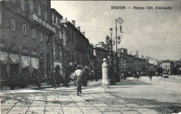 1914-Verona, Piazza Vittorio Emanuele, Caffè , Animata, Viaggiata - Verona