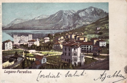 1901-Svizzera Lugano Paradiso, Cartolina Viaggiata - Altri & Non Classificati