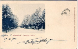 1900-cartolina Alessandria Giardini Pubblici Viaggiata - Alessandria