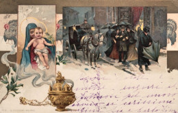 1896-Buon Natale Cartolina Viaggiata - Other & Unclassified