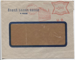 Böhmen Und Mähren Absenderfreistempel Ceska Banka Union U.B. Prag 16.9.42 - Lettres & Documents