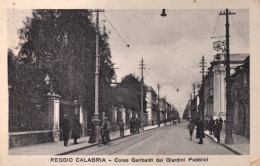 1925ca.-Reggio Calabria, Scorcio Corso Garibaldi Dai Giardini Pubblici, Animata, - Reggio Calabria