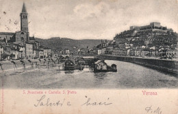 1905ca.-Verona, Panorama Della Cittadina, S. Anastasia E Castello S. Pietro, Via - Verona