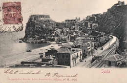1901-Scilla, Reggio Calabria, Panorama Della Cittadina, Animata, Viaggiata - Reggio Calabria
