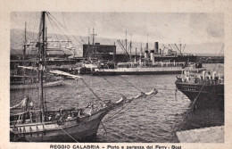 1925-ca.-Reggio Calabria Porto, Partenza Ferry Boat E Navi, Viaggiata - Reggio Calabria