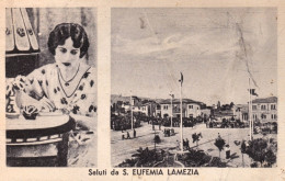 1943-S.Eufemia Lamezia, Catanzaro, Vista Della Piazza Del Paese, Animata Non Spe - Catanzaro