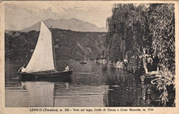 1938-Levico Trento, Barca A Vela Sul Lago, Colle Di Tenna E Cima Mazzola, Viaggi - Trento
