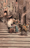 1911-Napoli, Gradoni A Chiaia, Scene Di Vita Quotidiana, Viaggiata - Napoli (Naples)