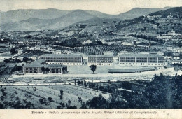1932-Spoleto, Perugia, Veduta Della Scuola Allievi Ufficiali Di Complemento, Via - Perugia