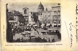 1904ca.-Napoli, Porta Di Capua, Calessi In Piazza, Viaggiata - Napoli (Neapel)