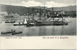 1900circa-Genova Navi Nel Porto Di S.Margherita - Genova