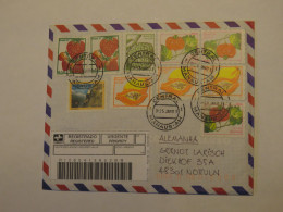 BRAZIL  AIRMAIL REGISTERED COVER TO GERMANY 2001 - Autres & Non Classés