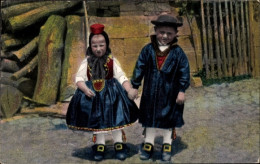 CPA Kinder In Hessischen Trachten, Schwalm - Costumes
