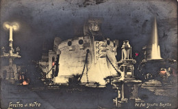 1914-Effetto Di Notte Cartolina Foto Ufficiale Esposizione Di Genova Non Spedita - Genova