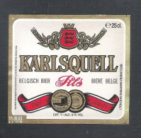 BIERETIKET -  KARLSQUELL - PILS  - 25 CL.  (BE 779) - Beer