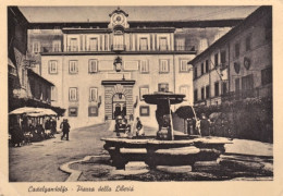 1954-Castelgandolfo Piazza Della Liberta', Cartolina Viaggiata - Andere & Zonder Classificatie