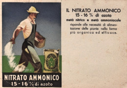 1937-cartolina Pubblicitaria Nitrato Ammonico, Non Spedita - Advertising
