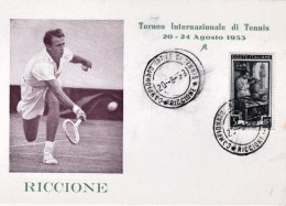 1953-Riccione Torneo Internazionale Di Tennis - Tennis