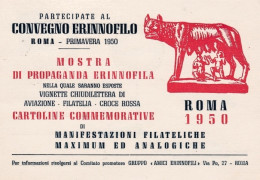 1950-Roma Convegno E Mostra Di Propaganda Erinnofila - Erinnofilie