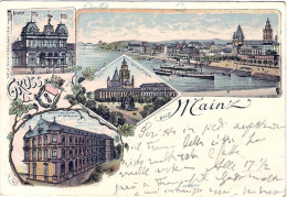 1897-Germania Cartolina Gruss Aus Mainz Viaggiata - Otros & Sin Clasificación