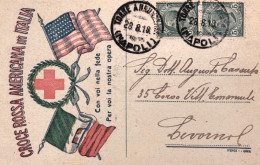 1918-Croce Rossa Americana In Italia, Cartolina Viaggiata - Croix-Rouge