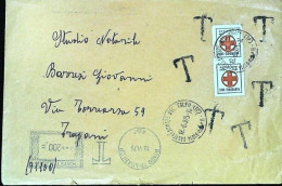 1975-Busta Affrancata Con Marca Pro Croce Rossa Castellammare Del Golfo Tassata  - Frankeermachines (EMA)