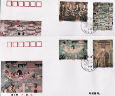 1996-Cina China 20, Scott 2704-08 Dunhuang Murals Fdc - Covers & Documents