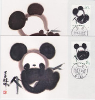 1985-Cina China T106, Scott 30923-86, Paintings Of Giant Pandas Maximum Cards - Brieven En Documenten