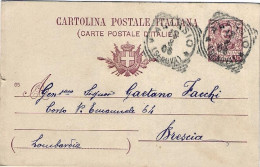 1906-cartolina Postale 10c.Floreale Millesimo 05 Viaggiato - Stamped Stationery