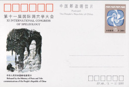 1993-Cina China JP40 XI International Congress Of Speleology Postcard - Covers & Documents