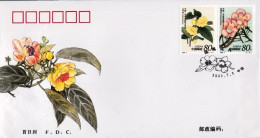 2002-Cina China 3, Scott 3174-75 Rare Flowers (Jointly Issued By China And Malay - Covers & Documents