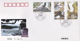 1998-Cina China 27, Scott 2922-24 Ling Canal Fdc - Brieven En Documenten