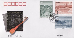 2002-Cina China 9, Scott 3194-96 The Ancient City Of Lijiang Fdc - Lettres & Documents