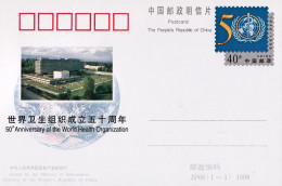 1998-Cina China JP66 World Health Organization 50th Anniversary - Lettres & Documents