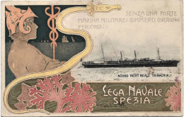 1902-La Spezia Lega Navale, Nuovo Yacht Reale Trinacria - La Spezia